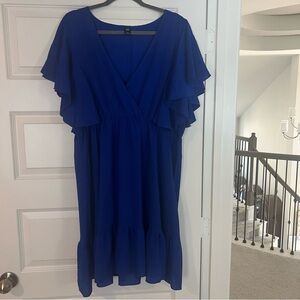 SHEIN Royal Blue Midi Dress